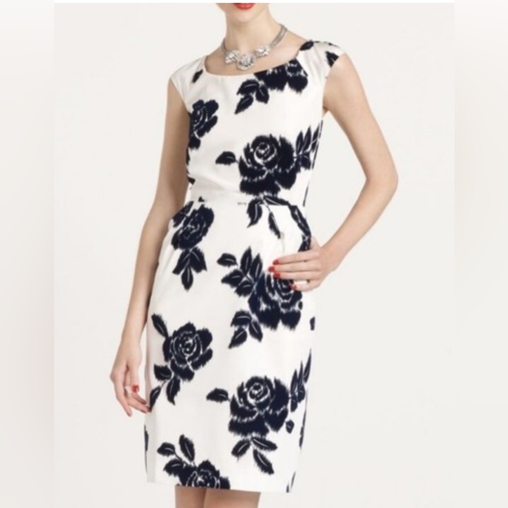 Kate Spade JOSIE Velvet Dress Sz 14 Floral Sleeveless Jacquard
